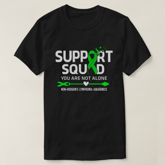 Camiseta Consciente del linfoma de la brigada de apoyo a gu (Diseño del anverso)