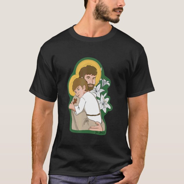 Camiseta Consección De San José Y El Niño Jesús Sa Católico (Anverso)