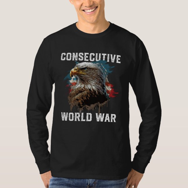Camiseta Consecutive World War American Veteran USA Fourth  (Anverso)