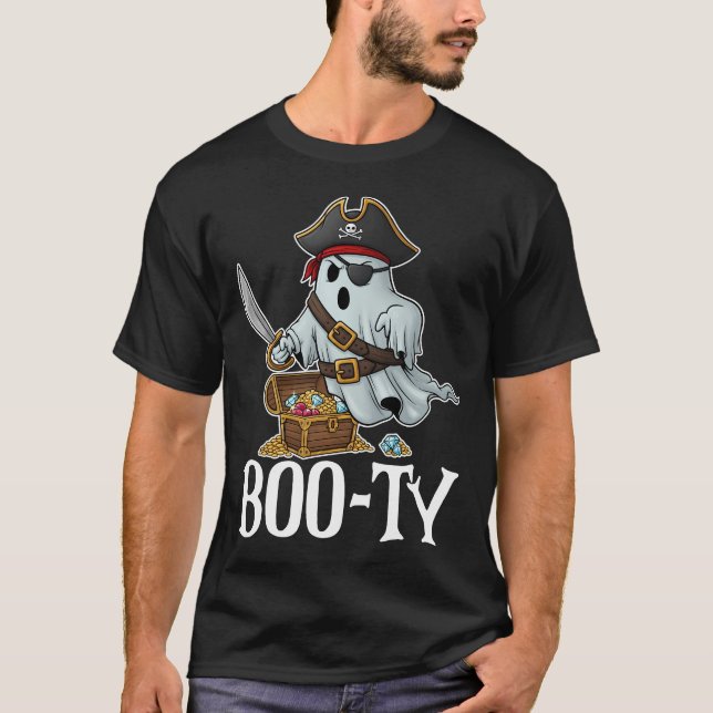 Camiseta Conseguí Ese Fantasma Pirata Halloween (Anverso)