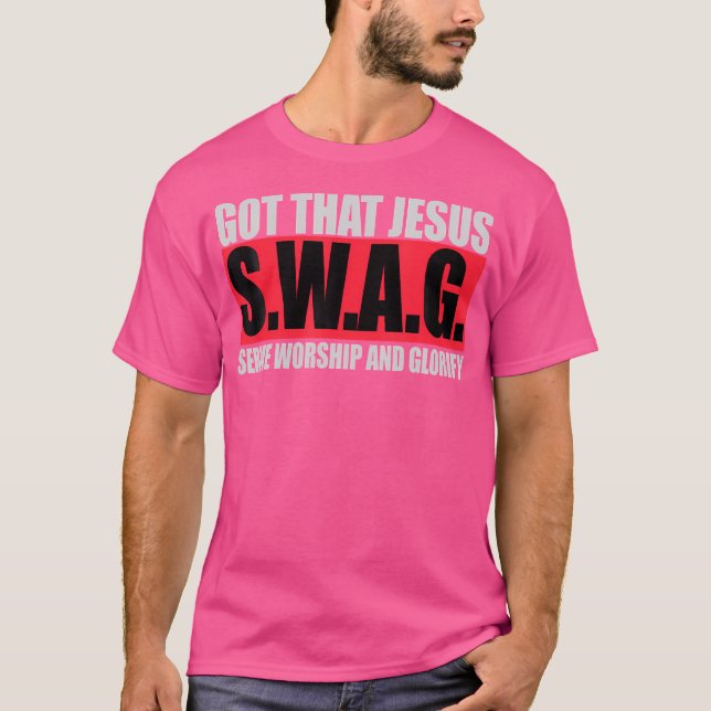 Camiseta Conseguí Que Jesús Swag - Gracioso Cristiano (Anverso)