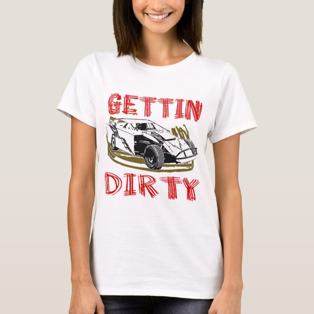 Camiseta Conseguir Carreras modificadas suciedad sucia (Anverso)