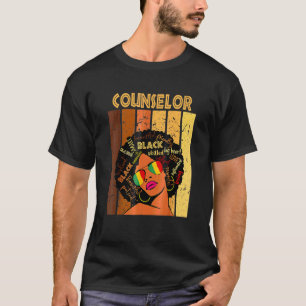 Camiseta Consejera de historia negra afroamericana