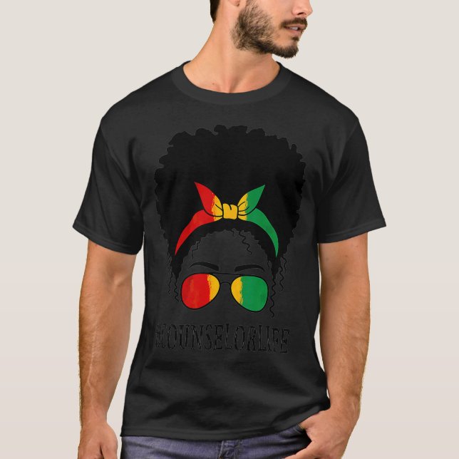 Camiseta Consejera de mujeres africanas desordenadas tontas (Anverso)