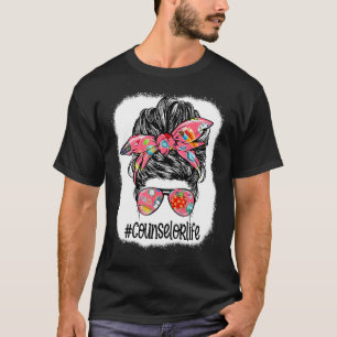 Camiseta Consejera Life Messy Bun Glasses Mujeres