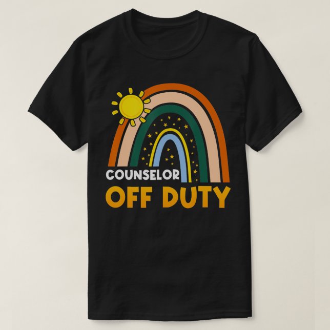 Camiseta Consejero Arcoiris Fuera De Servicio Feliz Día De  (Diseño del anverso)