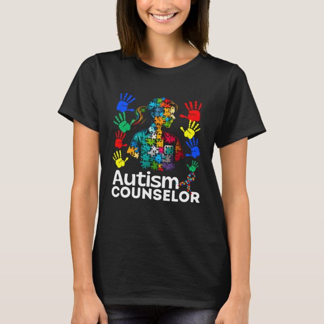 Camiseta Consejero de autismo navegando por el autismo y el (Anverso)