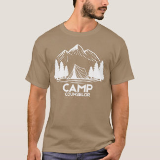Camiseta Consejero de campamento de camping de montaña vers