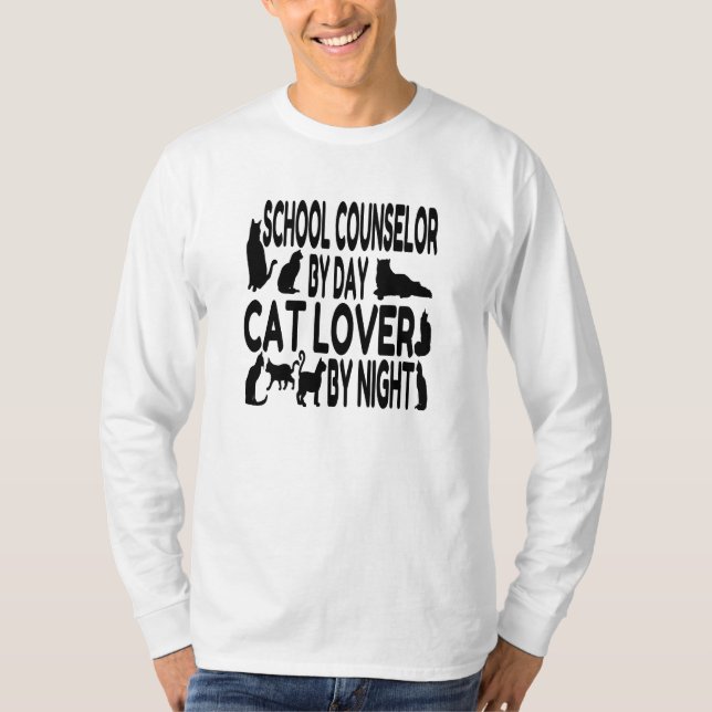 Camiseta Consejero de la escuela Cat Lover (Anverso)