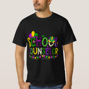 Camiseta Consejero de Leopard School Mardi Gras Fat Bead Tu