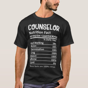 Camiseta Consejero de Nutrición Hechos Orientación Consejer
