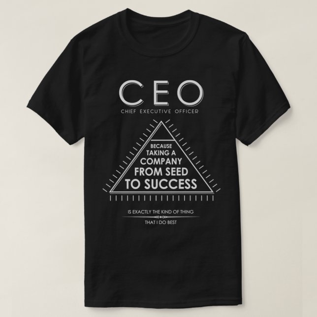 Camiseta Consejero Delegado del Ejecutivo porque toma una e (Diseño del anverso)