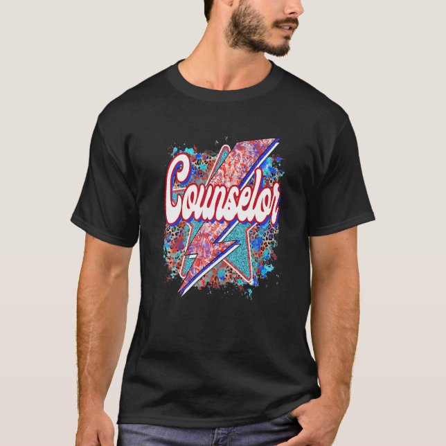 Camiseta Consejero Docente Lightning Bolt de vuelta a la es (Anverso)