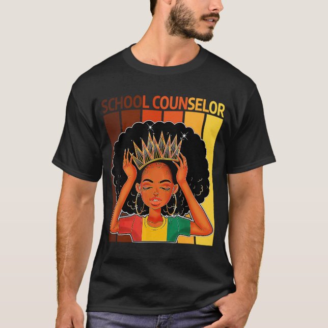 Camiseta Consejero escolar Afro-American Black Histo (Anverso)