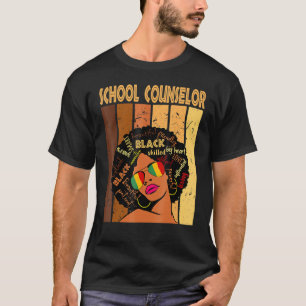 Camiseta Consejero escolar Afro-American Black Histo