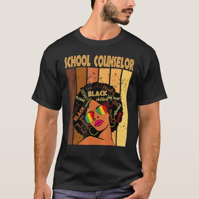 Camiseta Consejero escolar Afro-American Black Histo (Anverso)