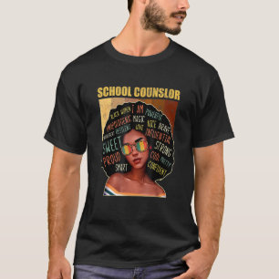 Camiseta Consejero escolar Afro-American Black Histo