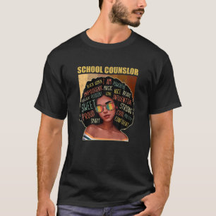 Camiseta Consejero escolar Afro-American Black Histo