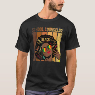 Camiseta Consejero escolar Afro-American Black Histo