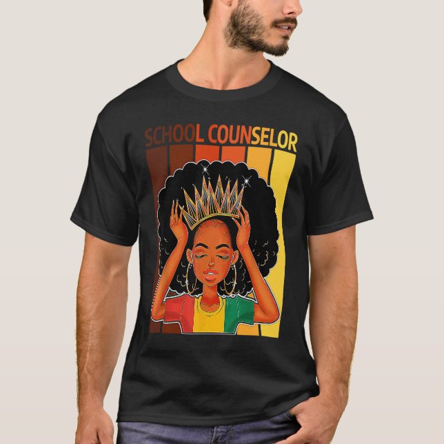 Camiseta Consejero escolar Afro-American Black Histo (Anverso)