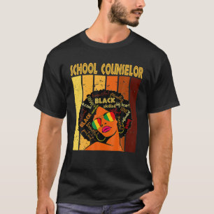 Camiseta Consejero escolar Afro-American Black Histo