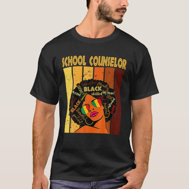 Camiseta Consejero escolar Afro-American Black Histo (Anverso)
