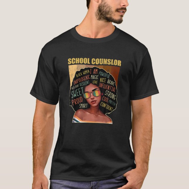Camiseta Consejero escolar Afro-American Black Histo (Anverso)