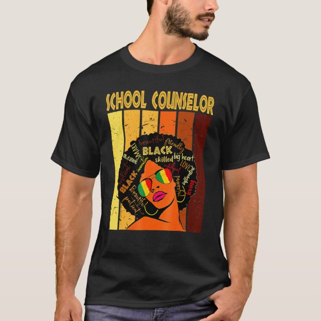 Camiseta Consejero escolar Afro-American Black Histo (Anverso)