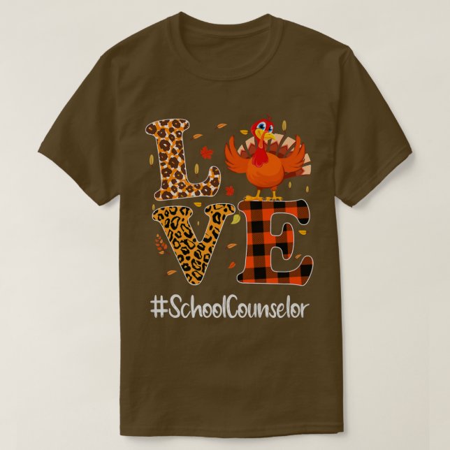 Camiseta Consejero escolar ama al leopardo de acción de gra (Diseño del anverso)