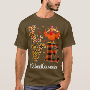 Camiseta Consejero escolar ama al leopardo de acción de gra