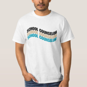 Camiseta Consejero escolar en hombres simples con texto ond