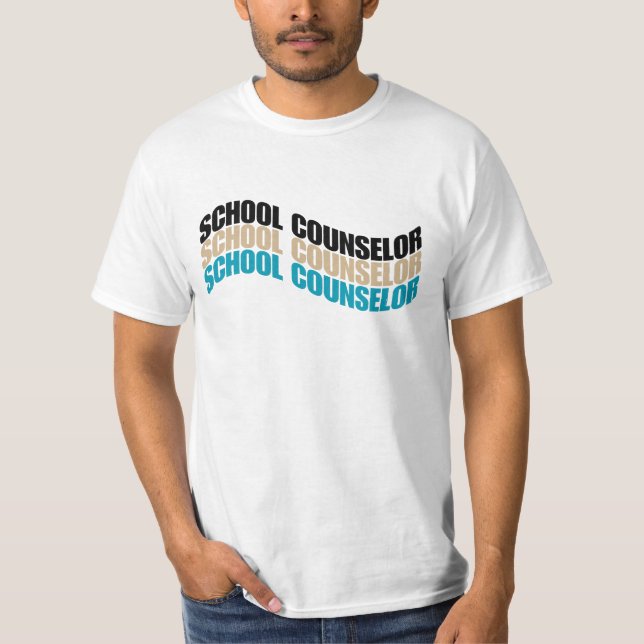 Camiseta Consejero escolar en hombres simples con texto ond (Anverso)