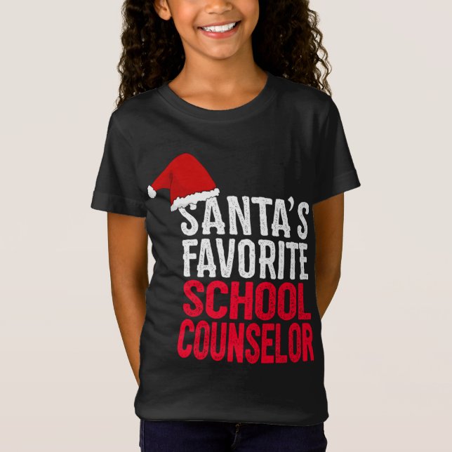 Camiseta Consejero escolar favorito de Santa Claus, Navidad (Anverso)