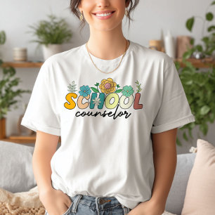 Camiseta Consejero escolar profesor de Flor silvestre cute