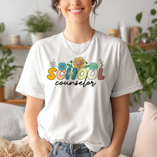 Camiseta Consejero escolar profesor de Flor silvestre cute  (Subido por el creador)