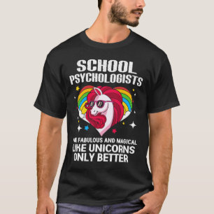 Camiseta Consejero escolar Psicólogo escolar Unicorn