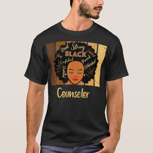 Camiseta Consejero negro ama a los afroamericanos (Anverso)