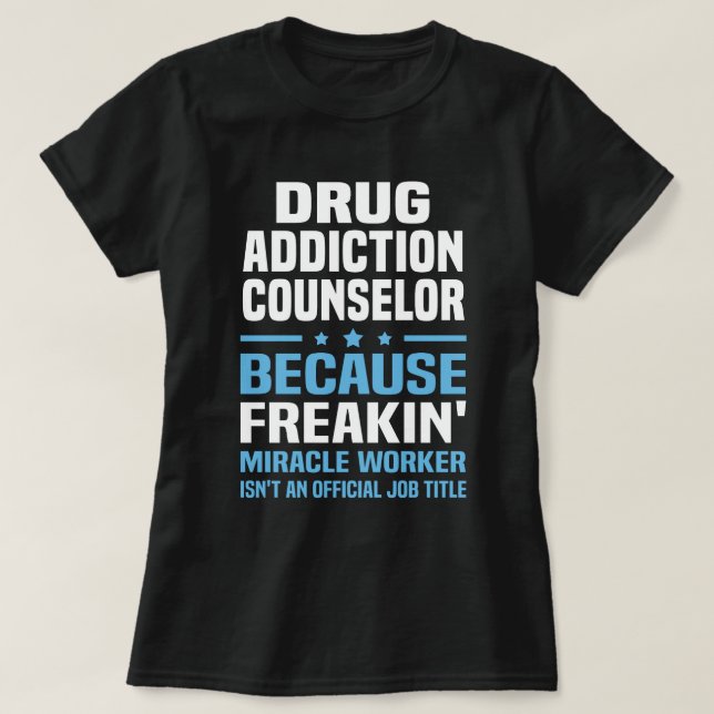 Camiseta Consejero sobre drogadicción (Diseño del anverso)