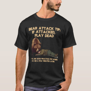 Camiseta Consejo de ataque de oso Finge estar muerto Divert