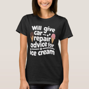 Camiseta Consejo De Reparación De Coches Para Ice Cream Car