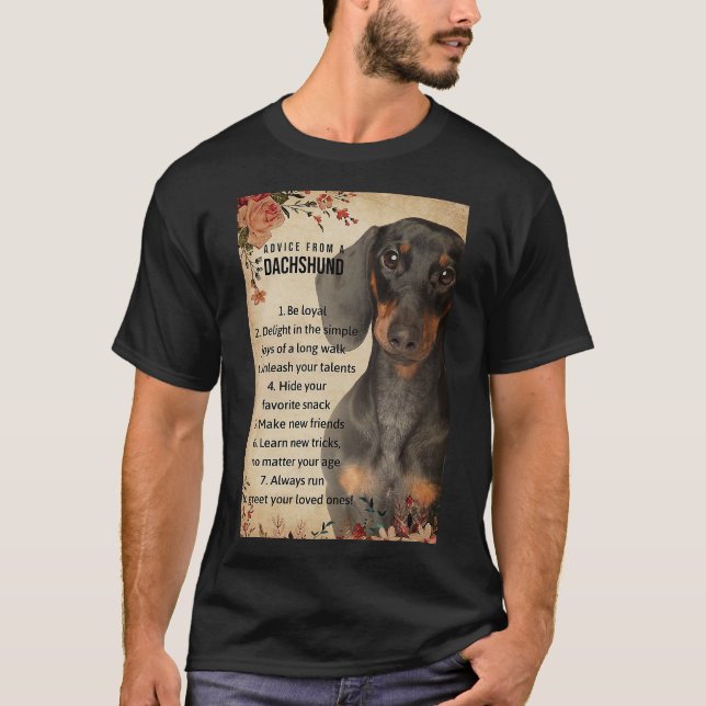 Camiseta Consejo De Un Dachshund (Anverso)