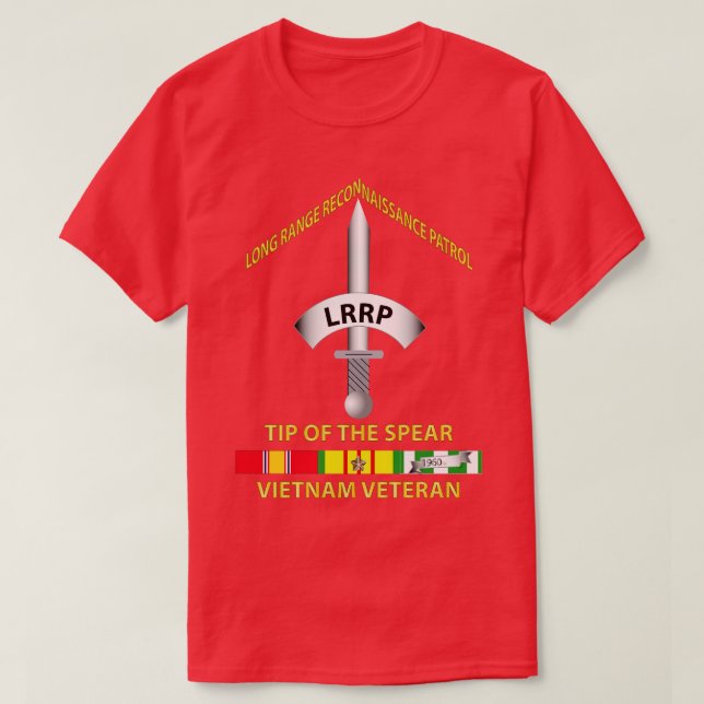 Camiseta Consejo LRRP de la Spear Vietnam Vet con SVC (Diseño del anverso)