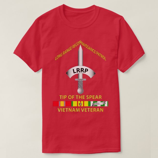 Camiseta Consejo LRRP de la Spear Vietnam Vet con SVC (Diseño del anverso)