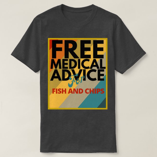 Camiseta Consejo Médico Gratuito para Médicas de Pescados y (Diseño del anverso)