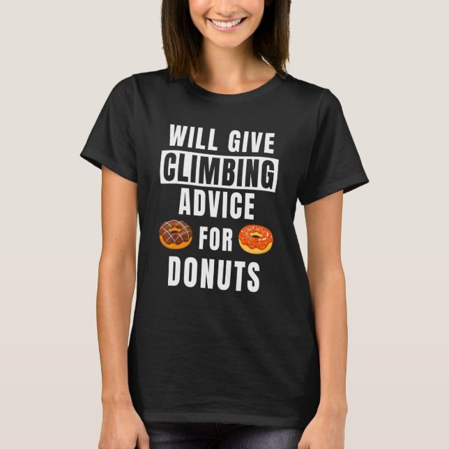 Camiseta Consejos de escalada para donuts escalador boulder (Anverso)