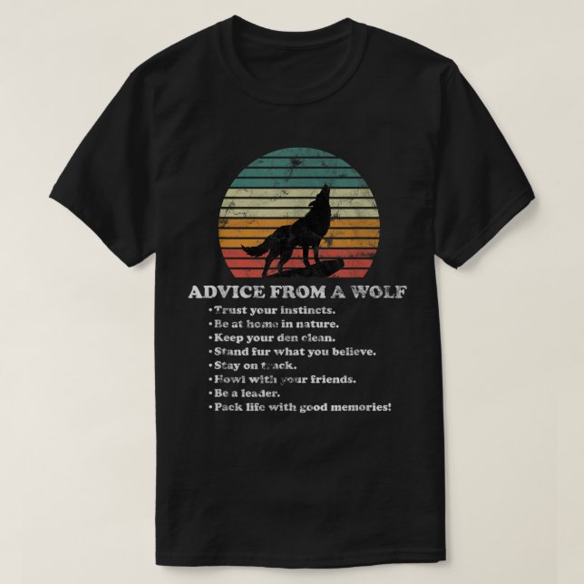 Camiseta Consejos De Un Lobo (Diseño del anverso)