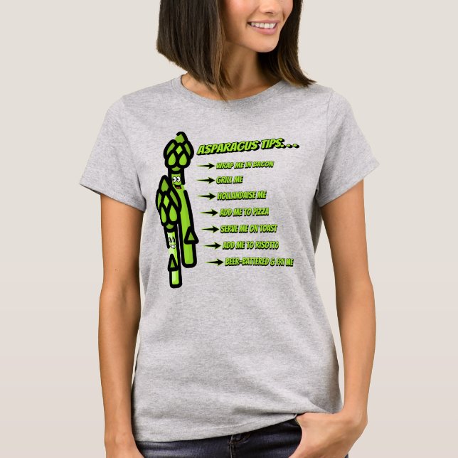 Camiseta Consejos divertidos de Asparagus (Anverso)