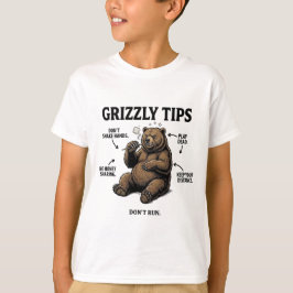Camiseta Consejos Divertidos para Sobrevivir a los Osos Gri