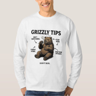 Camiseta Consejos Divertidos para Sobrevivir a los Osos Gri
