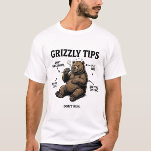 Camiseta Consejos Divertidos para Sobrevivir a los Osos Gri